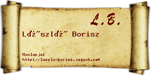 László Borisz névjegykártya